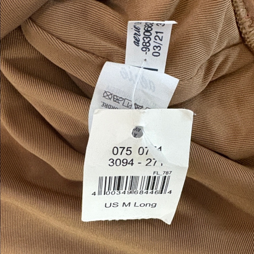 NWT Aerie Brown and Pink Polka Dot Swimsuit Size Medium Long Tall One Piece - Picture 6 of 7